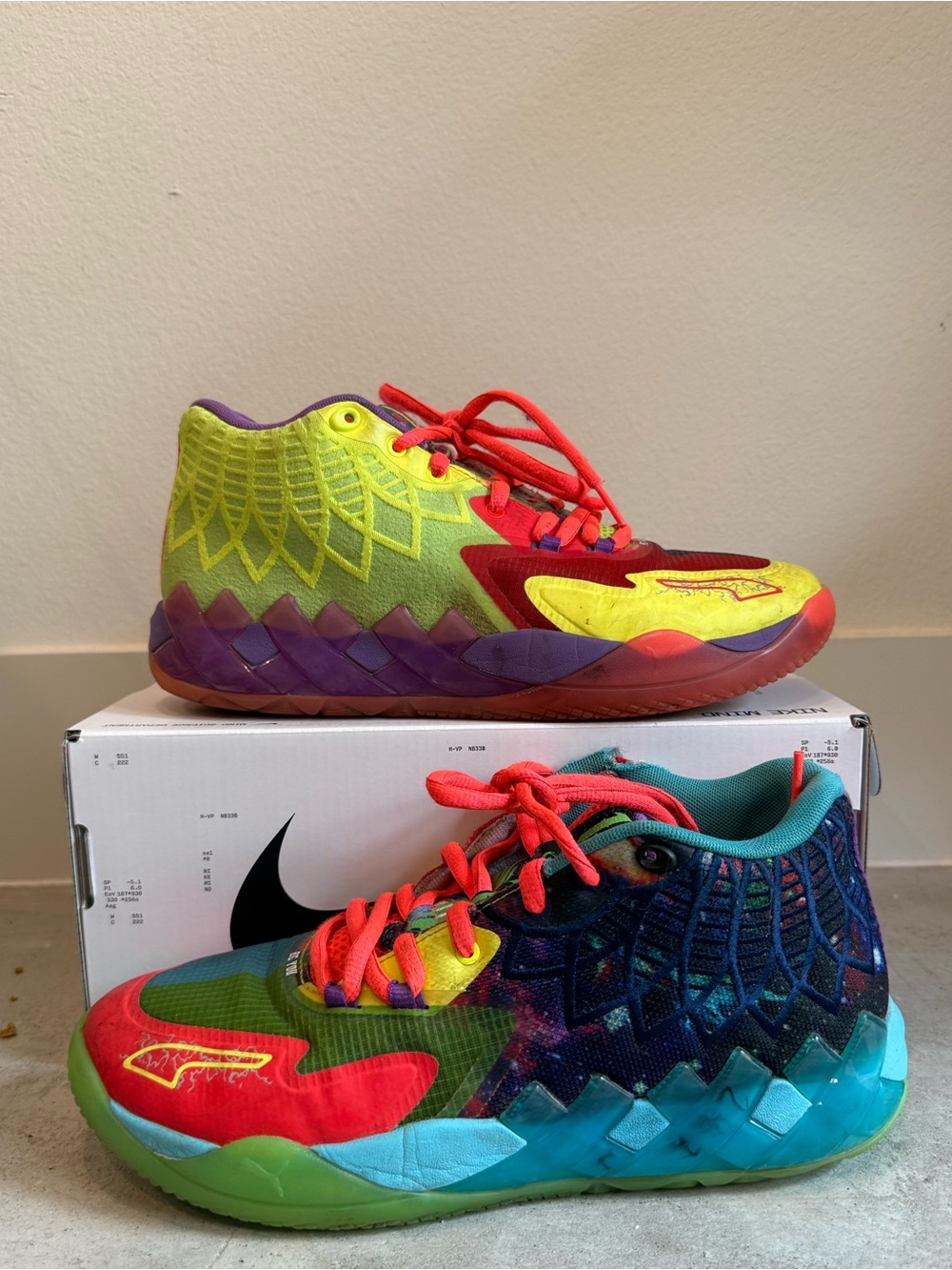 Puma Melo MB 0.1 Multi Color Basketball Sneakers Shoes Mens 9.5
